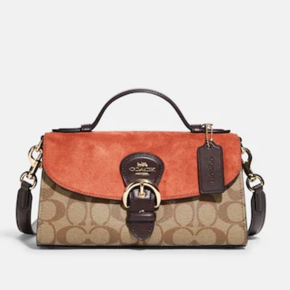 Coach Handbags - Coach Kleo Top Handle In Signature Canvas